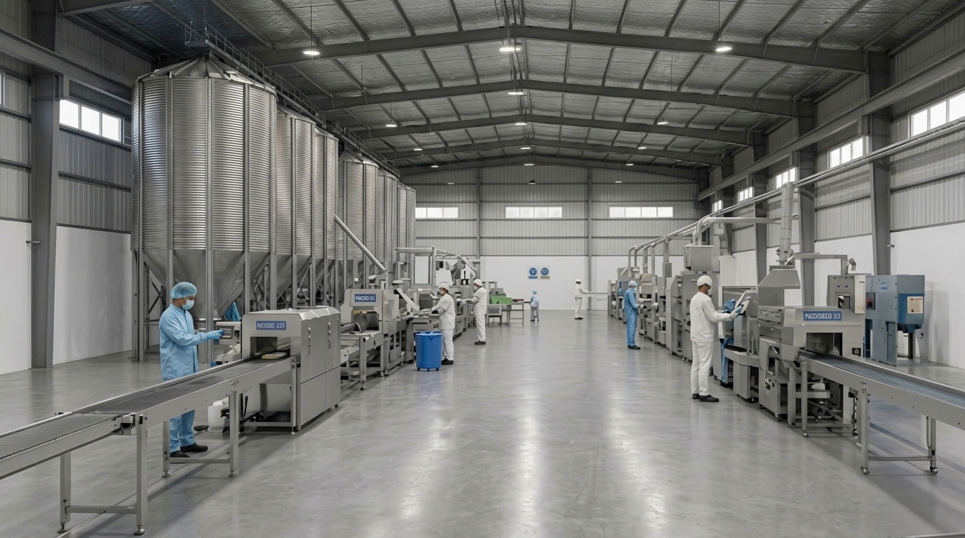 SNT Agro Industries follows a strictly controlled processing environment where advanced systems and hygiene standards ensure safe, consistent, and high-quality output.